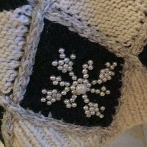 Hand Knitted Vintage Oversize Funnel Neck Sweater - Picture 6 of 16